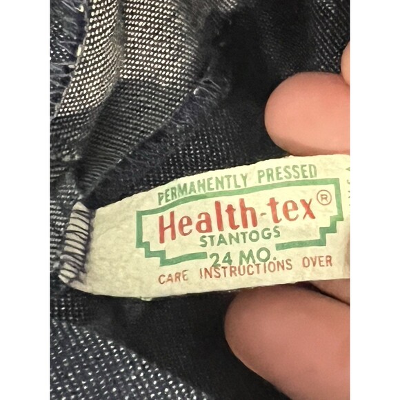 Denim Overalls Red Stitching Kids  Health Tex USA 24m Stantogs Retro - Picture 6 of 6